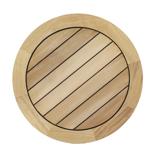 70806 Vogue 36 inch Round Bar Table with sikaflex marine sealant aerial view on white background
