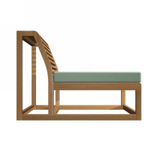 11800RFDP Maya Slipper Chair autocad with cushions angled rear view on white background