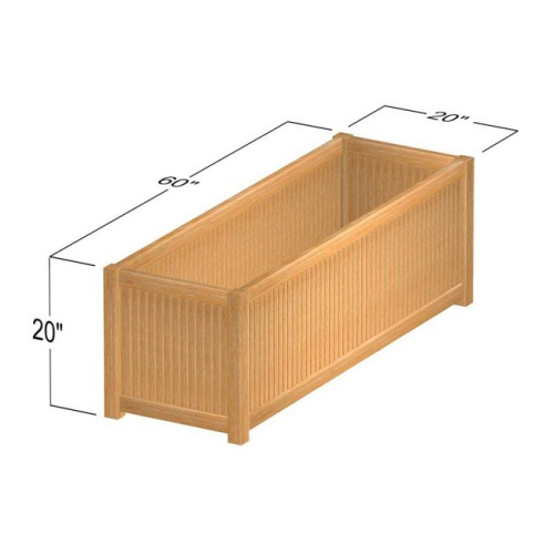 18131 rectangular five foot planter autocad on white background