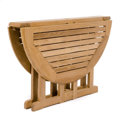 15623S Barbuda 4 ft Table in angled view showing both side folded on white background