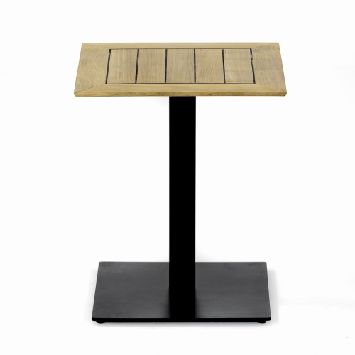 70700 Sussex teak 30 inch square dining table side view on white background