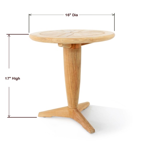 70776 aria teak side table autocad side view on white background