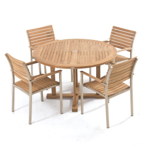 70491 Vogue 48 inch Dining Set on white background 
