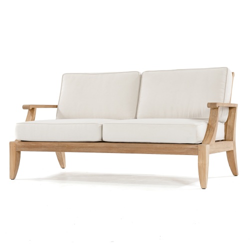 13152 Laguna 66 inch Sofa with cushions in angled front view on white background