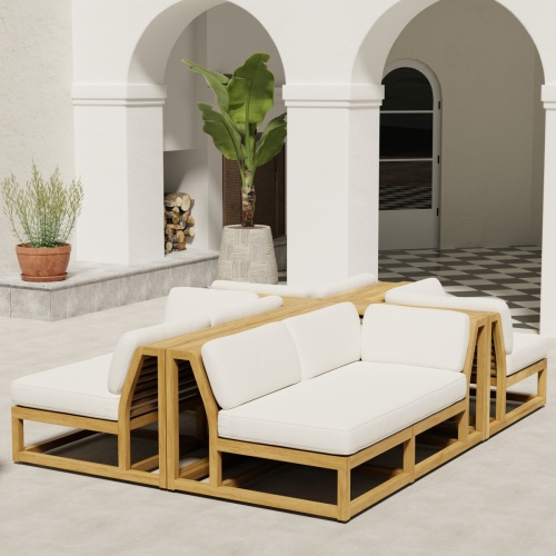 70279 Centerpiece 4 pc Sofa Set of the Maya Left and Right Side Sectional and 2 Corner Sectionals in angled aerial view on white background
