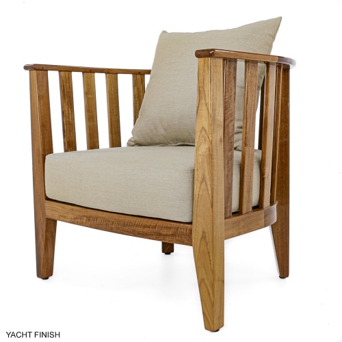 70421 kafelonia teak lounge chair with cushions front angled on white background