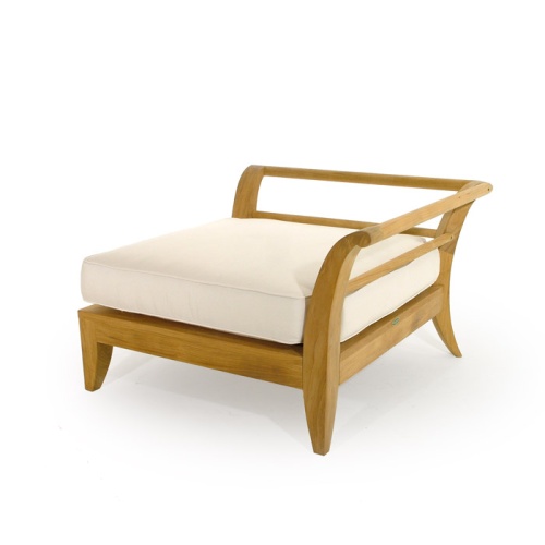 16765 aman dais teak corner sectional with cushion side angle on white background