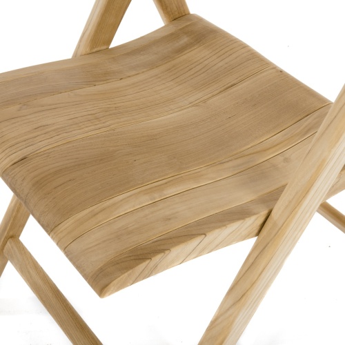 70475 Surf Nevis folding side chair showing closeup view of seat on white background