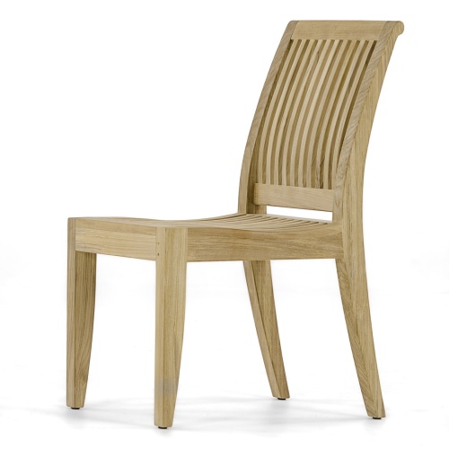 70593 Vogue Laguna teak side chair left side view on white background