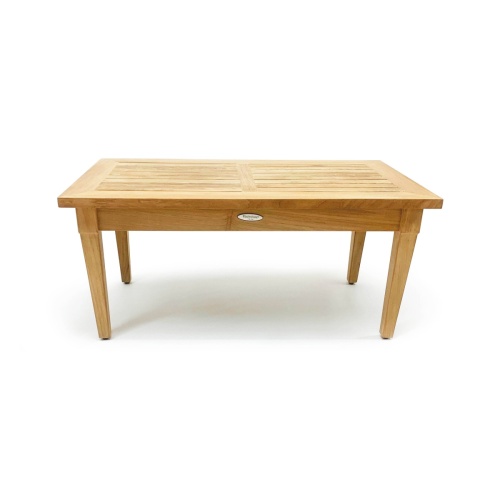 14345 Veranda Teak Coffee Table side view on white background