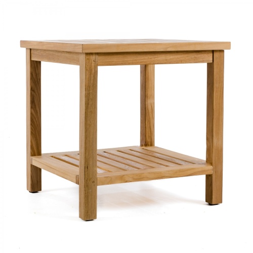 70780 Maya teak side table angled right on white background