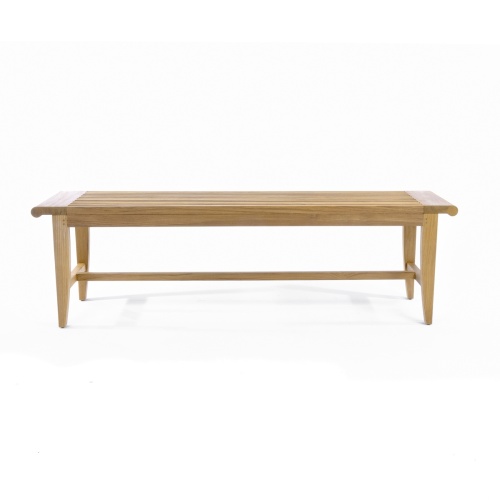 13916 Laguna Teak 5 foot Backless Bench side view on white background