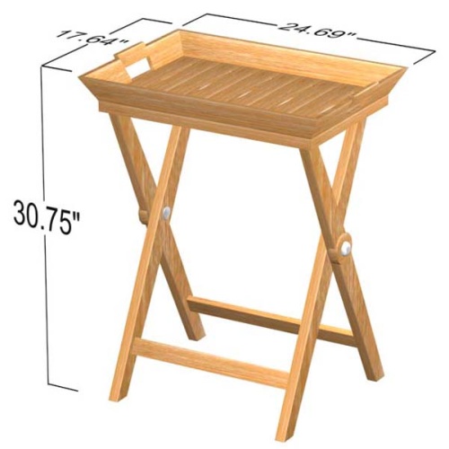17440TO Butler teak Serving Tray autocad on white background