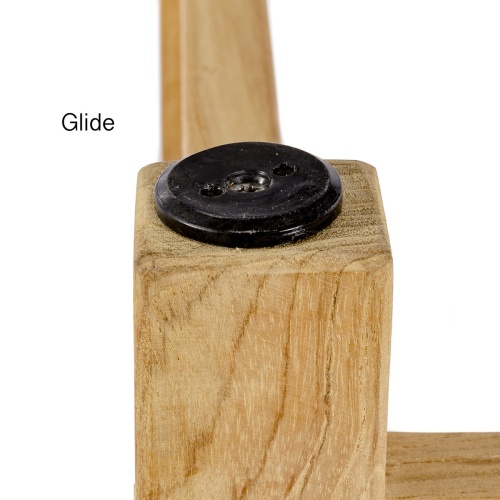 18109 square planter box bottom leg showing floor glide on white background