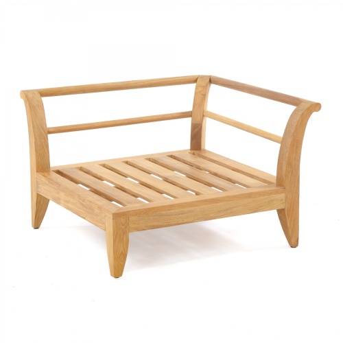 16765 Aman Dais teak Corner Sectional Frame angled on white background
