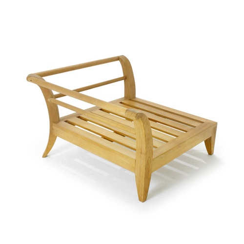 16765 aman dais corner sectional teak frame back angle on white background