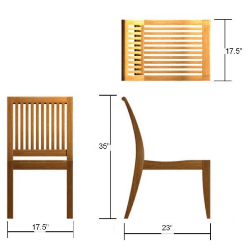 70434 Pyramid teak Side Chair autocad on white background