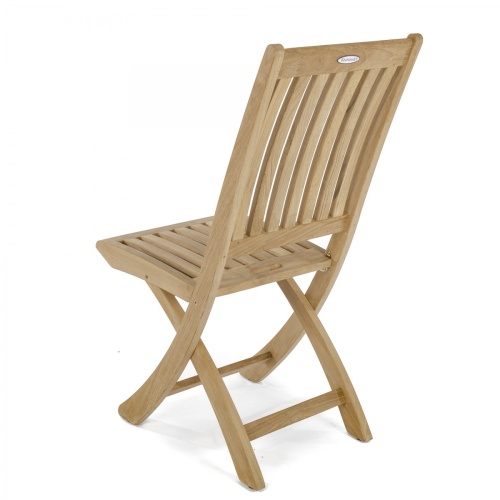 11602S Barbuda folding side chair rear view on white background