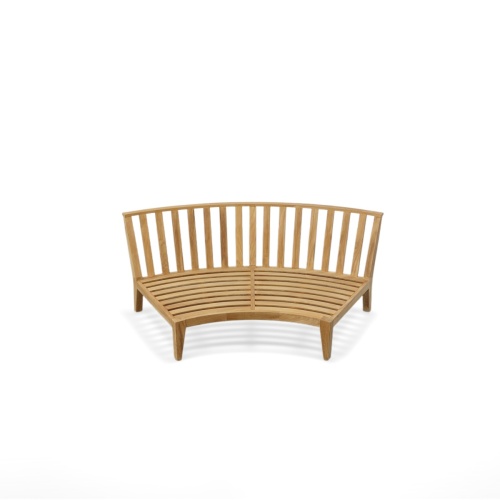 70929 Kafelonia 6 piece Sofa Sectional Teak Frame in front view on white background