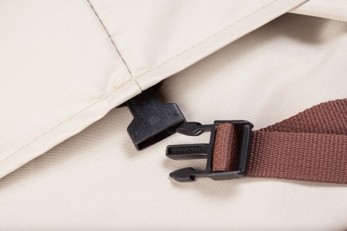 80105 Laguna Sofa Set Cover showing closeup of securing strap and clasp of cover