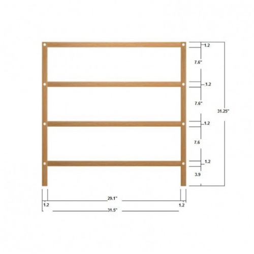 18220 Teak Storage Shelf autocad on white background