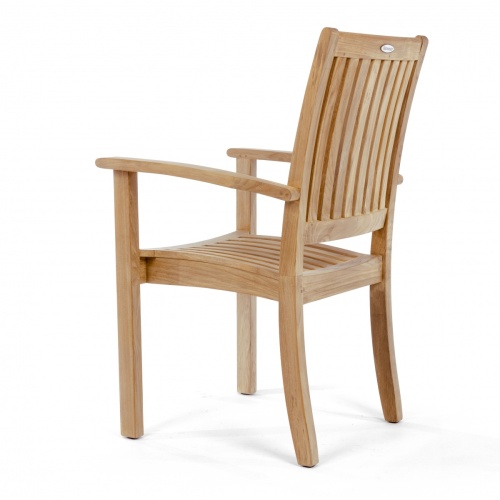 12196 Sussex Teak Chair angled rear view on white background