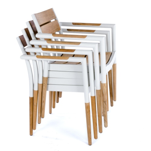 mid century modern teak cast aluminum chair