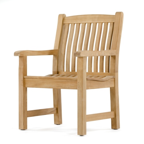 12218 Veranda Teak Armchair in front angled view on white background