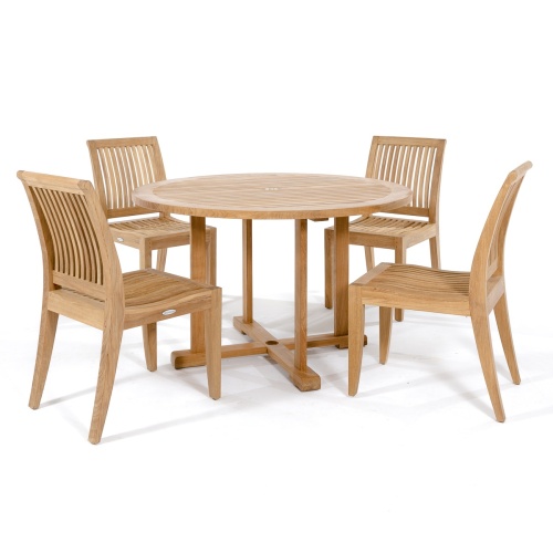 Refurbished Laguna Teak Side Chair - Picture K
