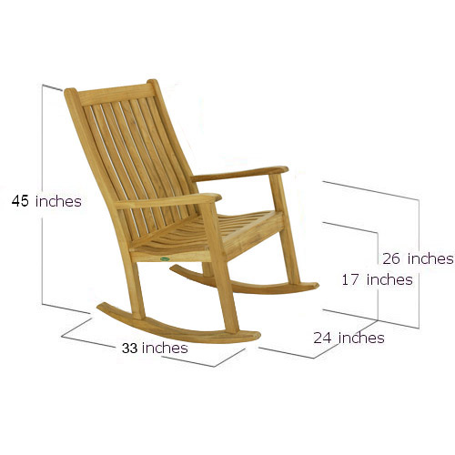 Veranda Teak Rocking Chair - Picture M