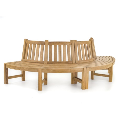 6 ft Teak Tree Bench Section - Picture C