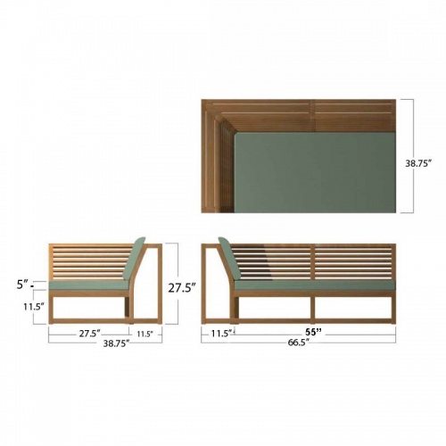 Maya Sofa Right Side Frame - Picture K