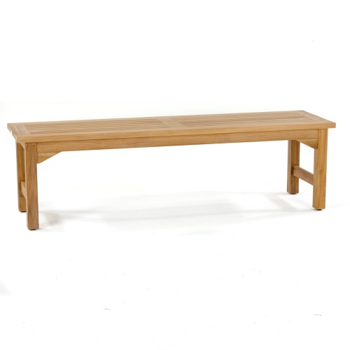 5 ft Teak Backless Bench - Picture K