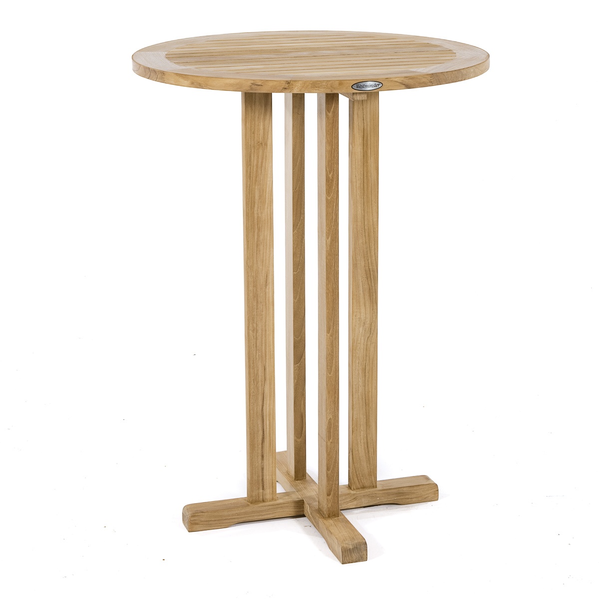 30" Teak Round Bar Table