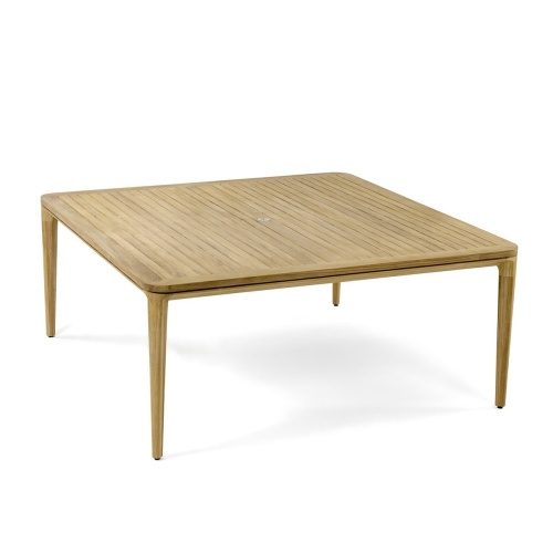 Veranda 5 Foot Square Teak Outdoor Dining Table - Picture C