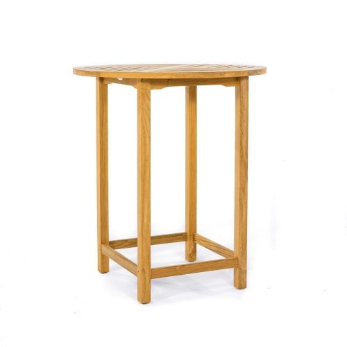 Somerset 3 ft Round Teak Bar Table - Picture A