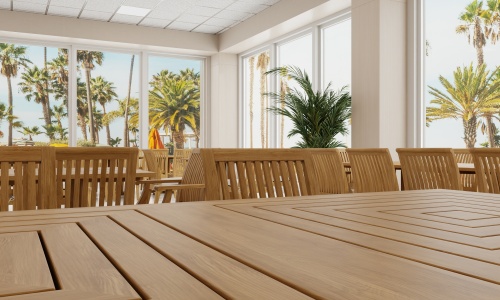 56 x 42 Rectangular Teak Dining Table - Picture B