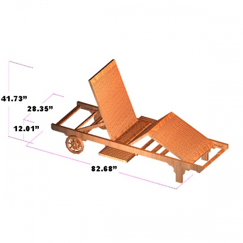 Somerset Outdoor Teak Chaise Lounger - Picture K