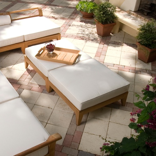 Aman Dais Ottoman Fill Sectional with Sunbrella Cushions - Picture D
