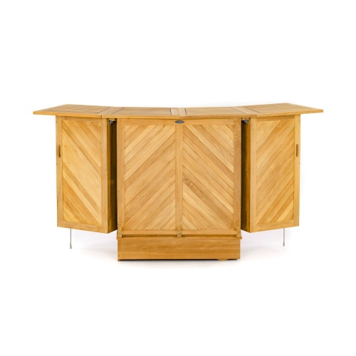 Somerset Teak Bar Foldable with Wheels - Picture A
