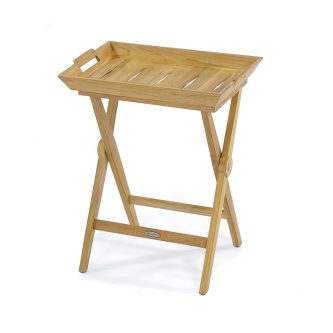 Folding Teak Tray Table