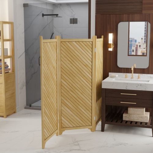 Teak Privacy Shoji Screen - Picture C