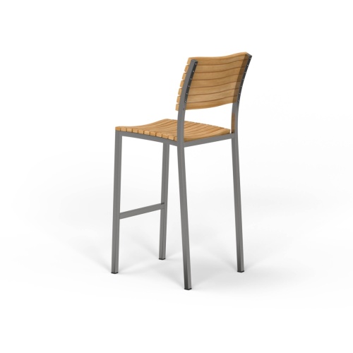Vogue Teak & Stainless Steel Stacking Bar Stool - Picture B