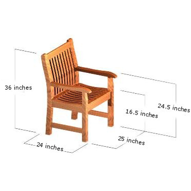 7 pc Montserrat Oval Teak Dining Set - Picture M