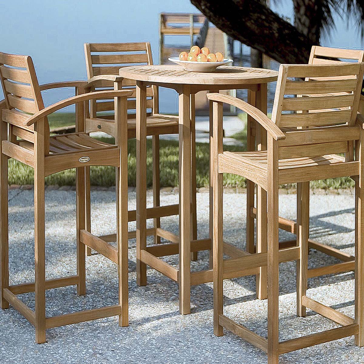 Somerset 5 pc Teak Bar Table Set