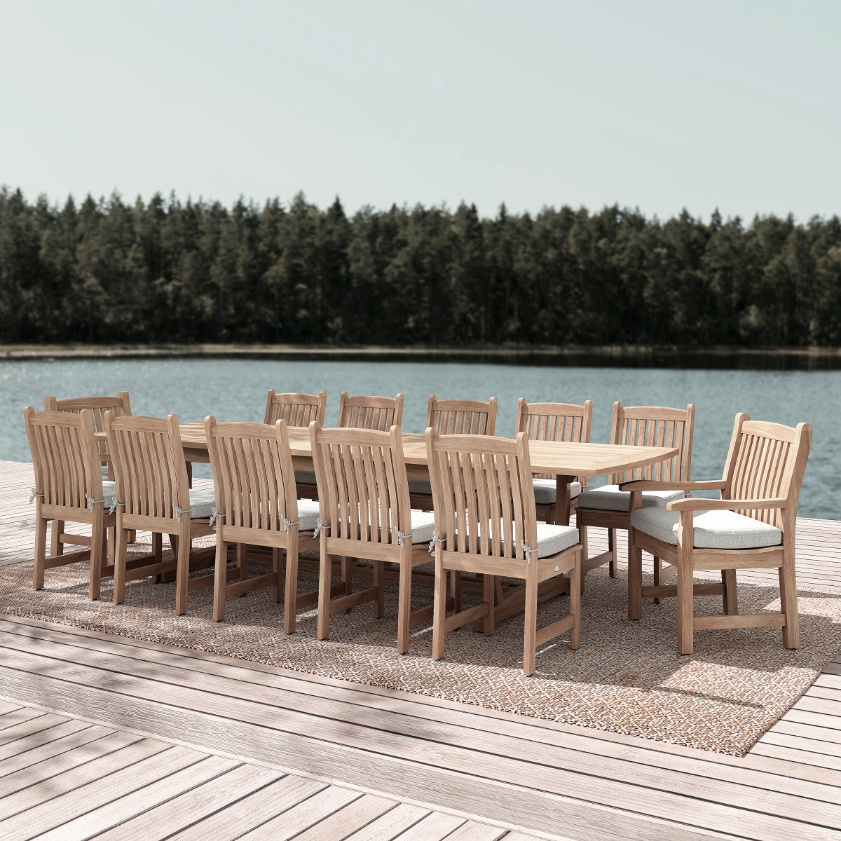 Grand Veranda 13 pc Teak Dining Set