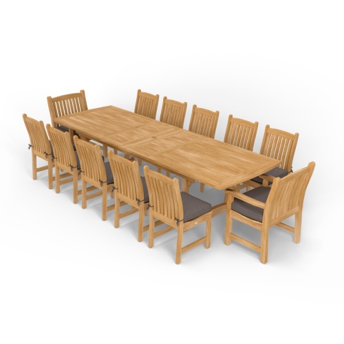 13 pc Grand Veranda Teak Dining Set - Picture J