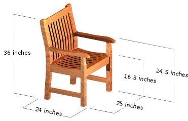 13 pc Grand Veranda Teak Dining Set - Picture Q