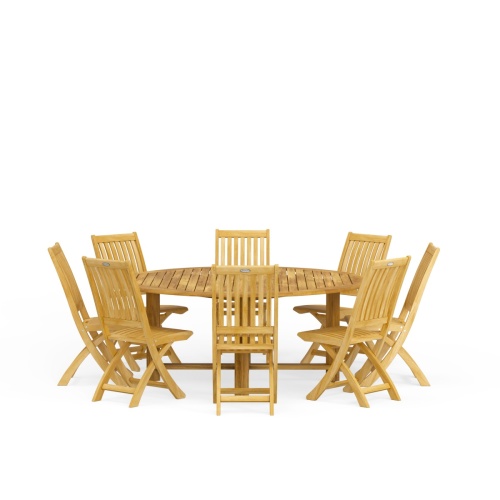 9 pc Buckingham Teak Dining Set - Picture A