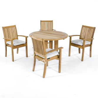 5 pc Barbuda Sussex Teak Dining Set